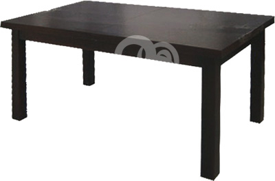 czarny stół z drewna