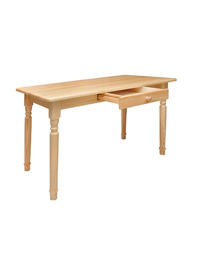 stół z drewna z szufladą